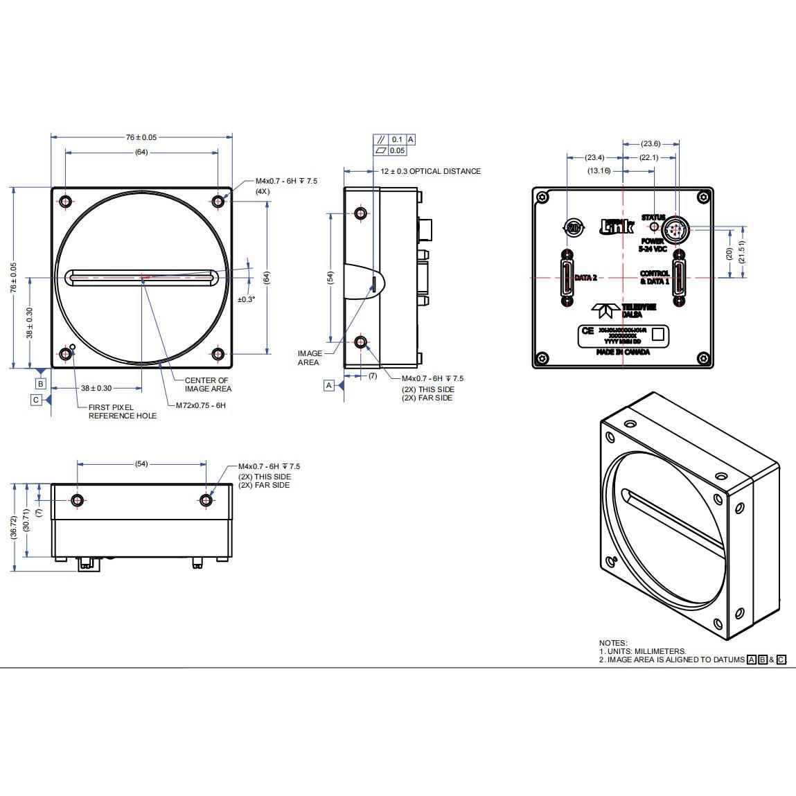 DALSA 线扫相机现货 LineaLA-GM-02K08A 达尔萨线阵相机黑白网口