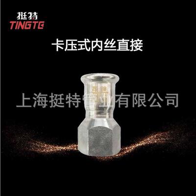薄壁不锈钢水管304 单卡压 内丝直接 内螺纹转换接头 上海挺特