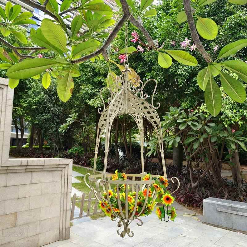 阳台花园布置吊篮绿萝吊兰高级感宫廷悬挂式垂吊吊盆北欧挂盆花盆