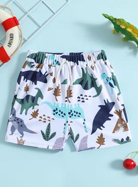 Children's swim pants, boys' dinosaur print swimsuit,
