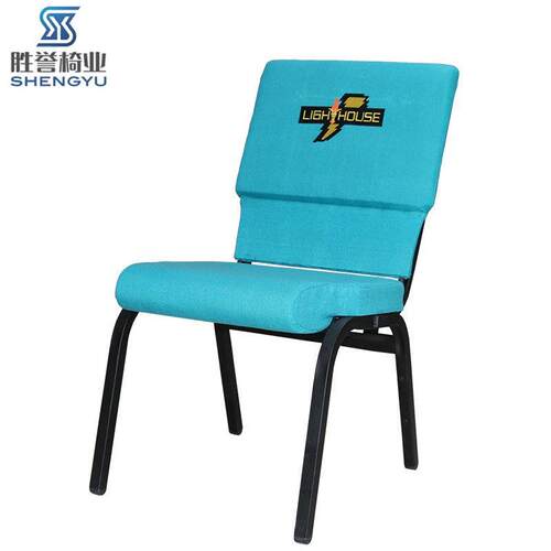 教堂椅带置物架大型会议培训椅子家用电脑椅等候椅厂家现货