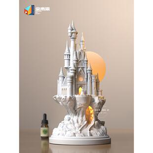 灰尘市场天空城市石膏台灯卧室床头灯气氛香薰夜灯结婚礼物