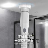 新款 长柄旋转弯头清洁刷子卫生间地板刷批发 塑料电动清洁刷伸缩款