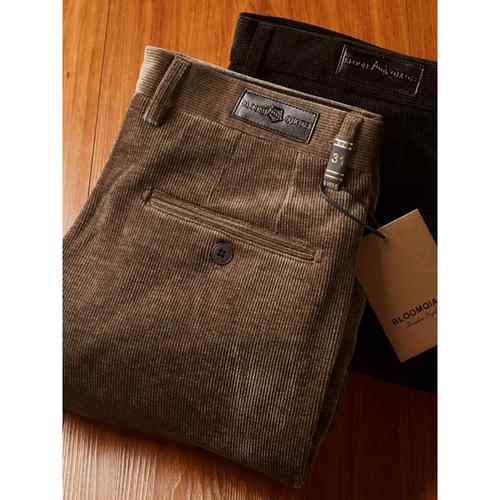 Mostarsea~灯芯绒休闲裤男高端商务直筒全棉长裤舒适保暖厚款裤子