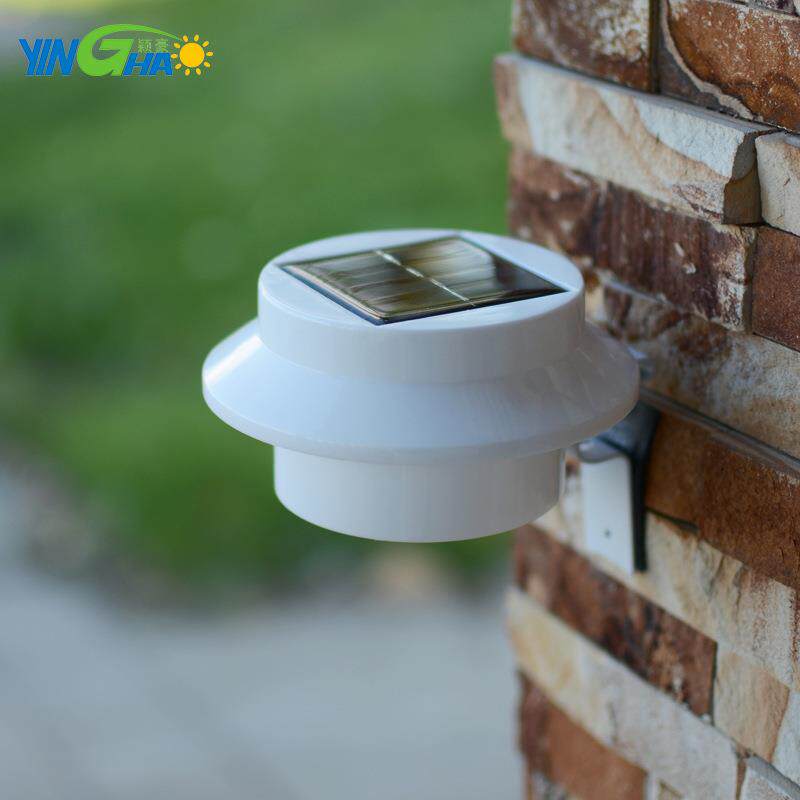 太阳能3LED屋檐灯 别墅花园壁灯草坪灯 走廊水槽栅栏灯 户外光控