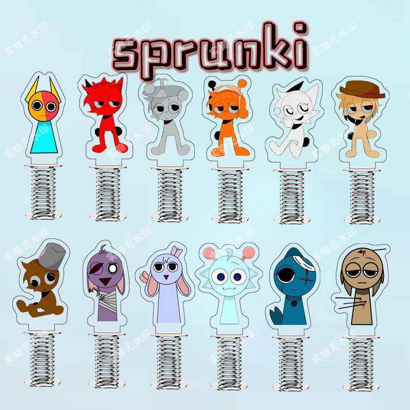 sprunki节奏盒子全员周边亚克力立牌弹簧摇摇乐桌面摆件饰品