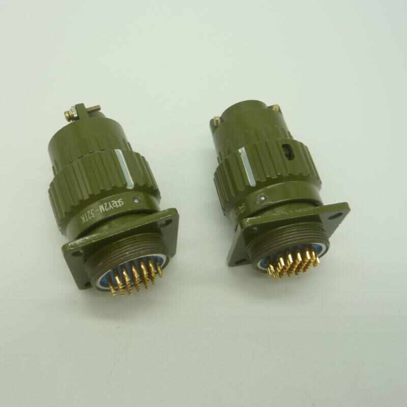 YP28-32卡口式航空插头Y2M-32TK正装镀金快速接头32芯连接器