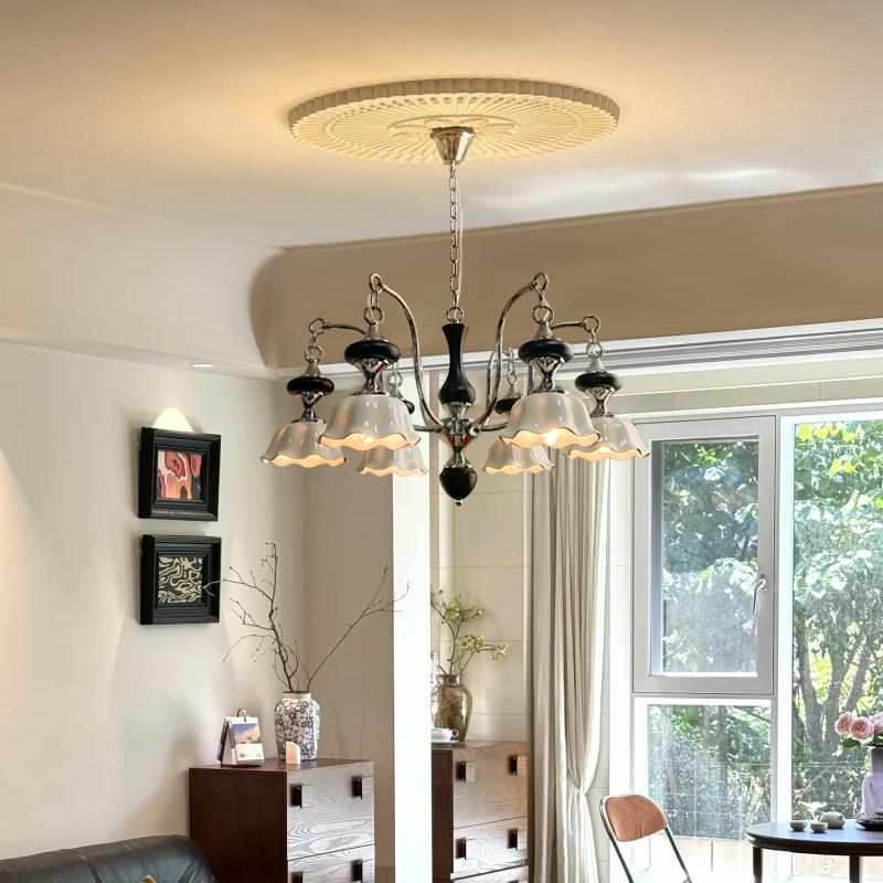 欧式现代客厅吊灯南洋风法式复古风手工陶瓷别墅餐厅星辉灯casagd