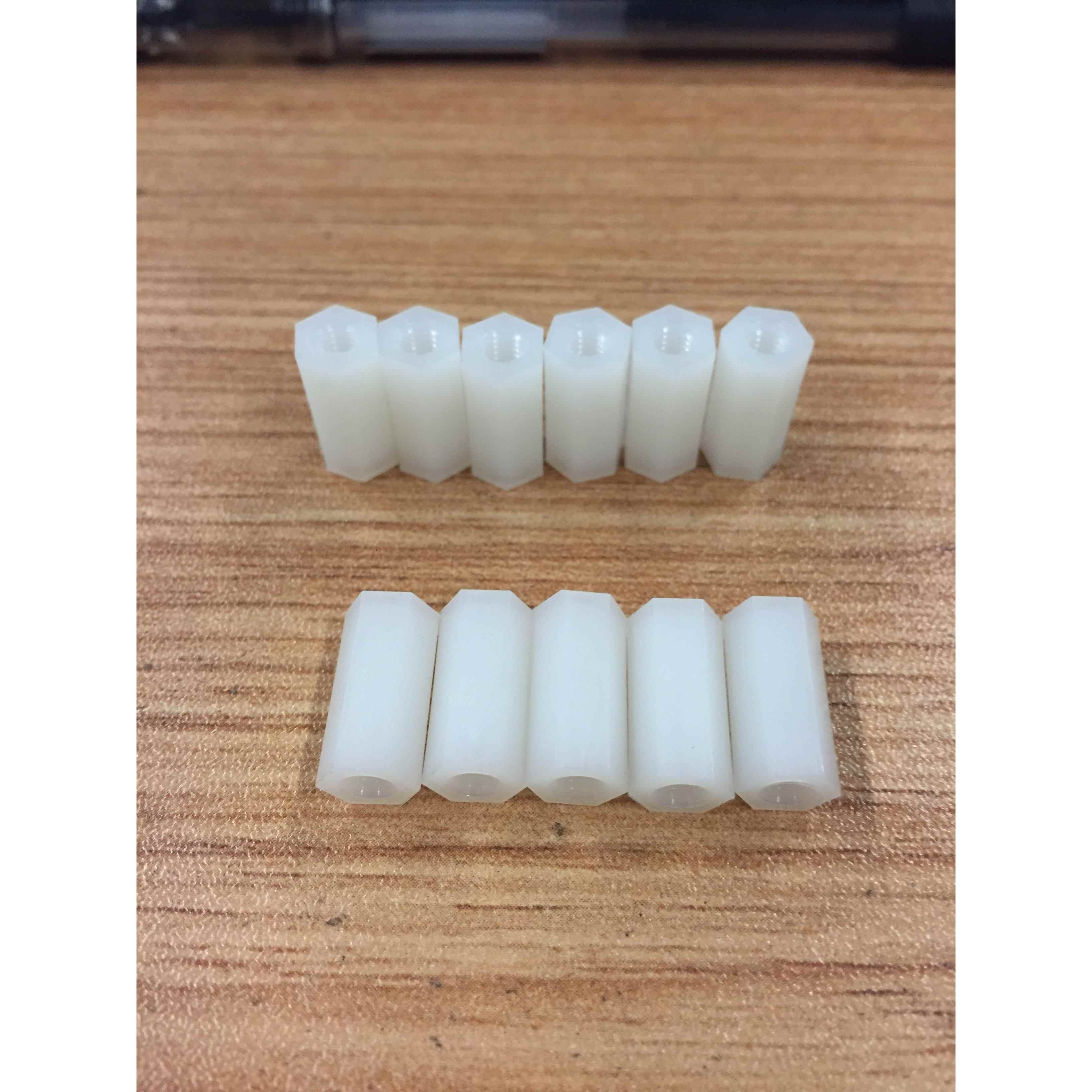 绝缘螺柱通孔双通六角尼龙塑料隔离柱平头柱M5,M2,M2.5,M4,M3