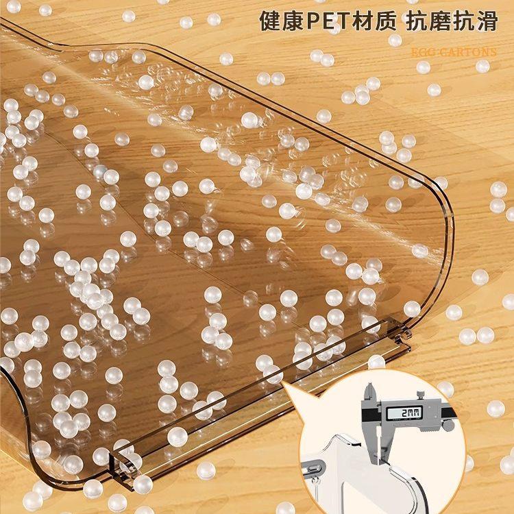 日本按压鸡蛋收纳盒冰箱用食品级保鲜盒滑梯式滚动装蛋抽屉架