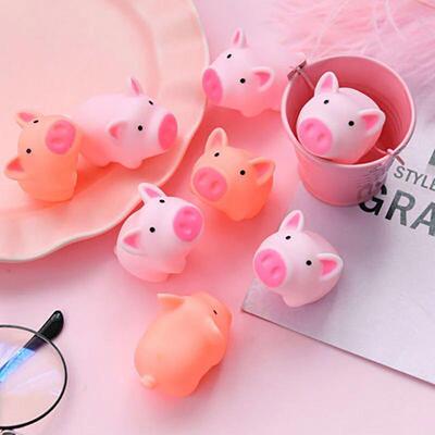 Squishy Pig Squeaky Toy - Adorable Pink Stress-Relief Squeak