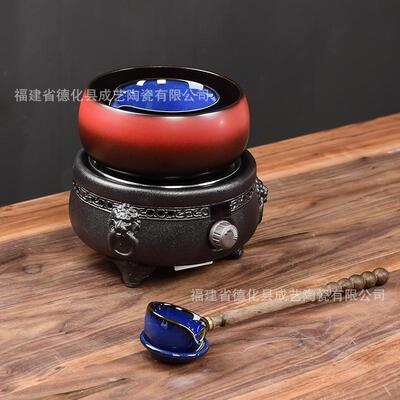 明温茶器套温茶炉电陶炉煮茶炉榉分茶勺蒸装CYTC-100围炉煮茶木窑