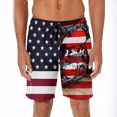 Mens Shorts Casual Solid-Color Waffle Athletic Drawstring