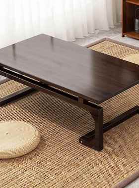 实用矮桌飘窗小桌子实木炕桌家用榻榻米小茶几窗台茶桌坐地茶台飘