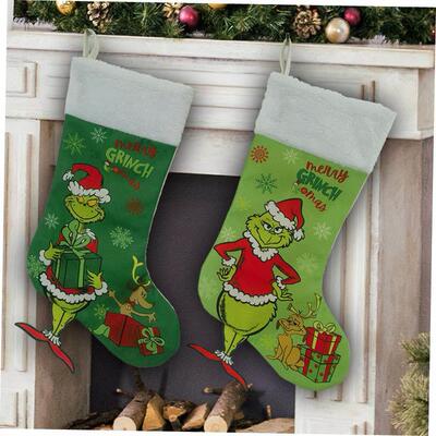 Christmas decoration stocking tree dress wine bottle cover