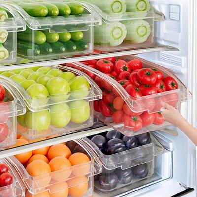 Refrigerator storage box, open-top food container, large cap