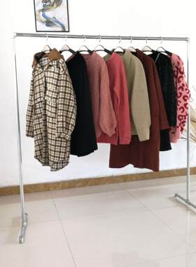 晾衣架服装店水管钢管小型晾晒架