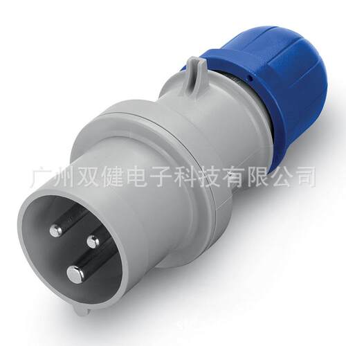 213.3233 防水工业插头32A-6h/3P IP44 cee插头