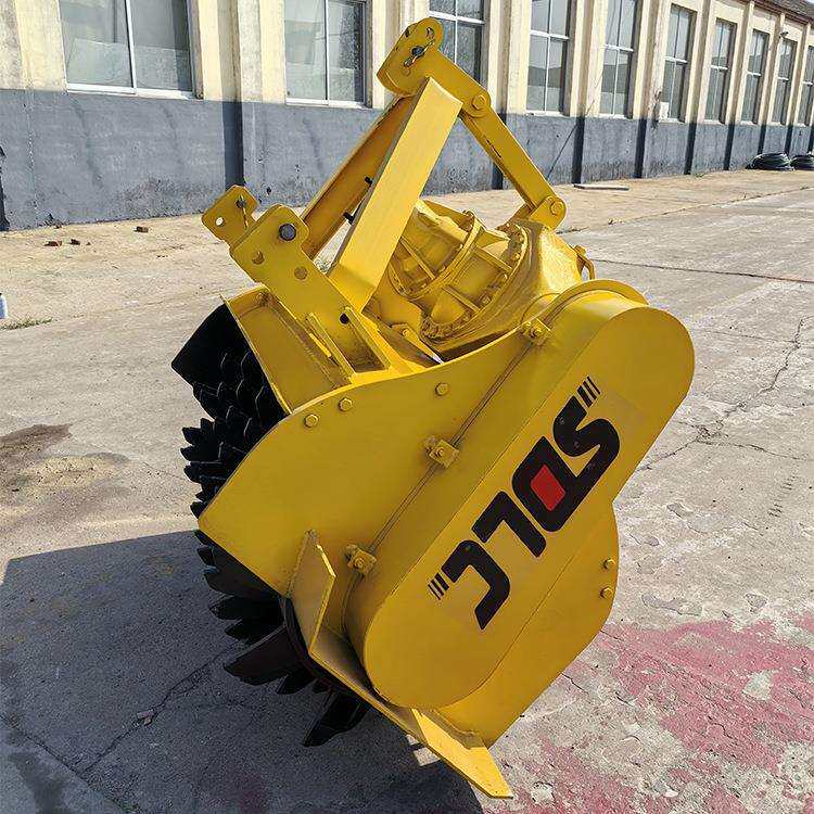 牵引式1米树根粉碎机 林地清地还田树桩打碎机 后桥式树墩撕碎