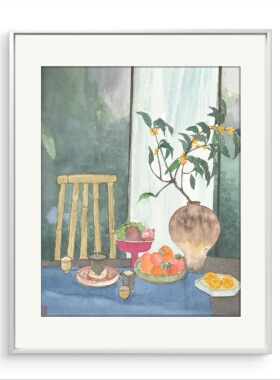 【新品限时捡漏】国朝艺术家黄峰霞《橘子红了》限量版画