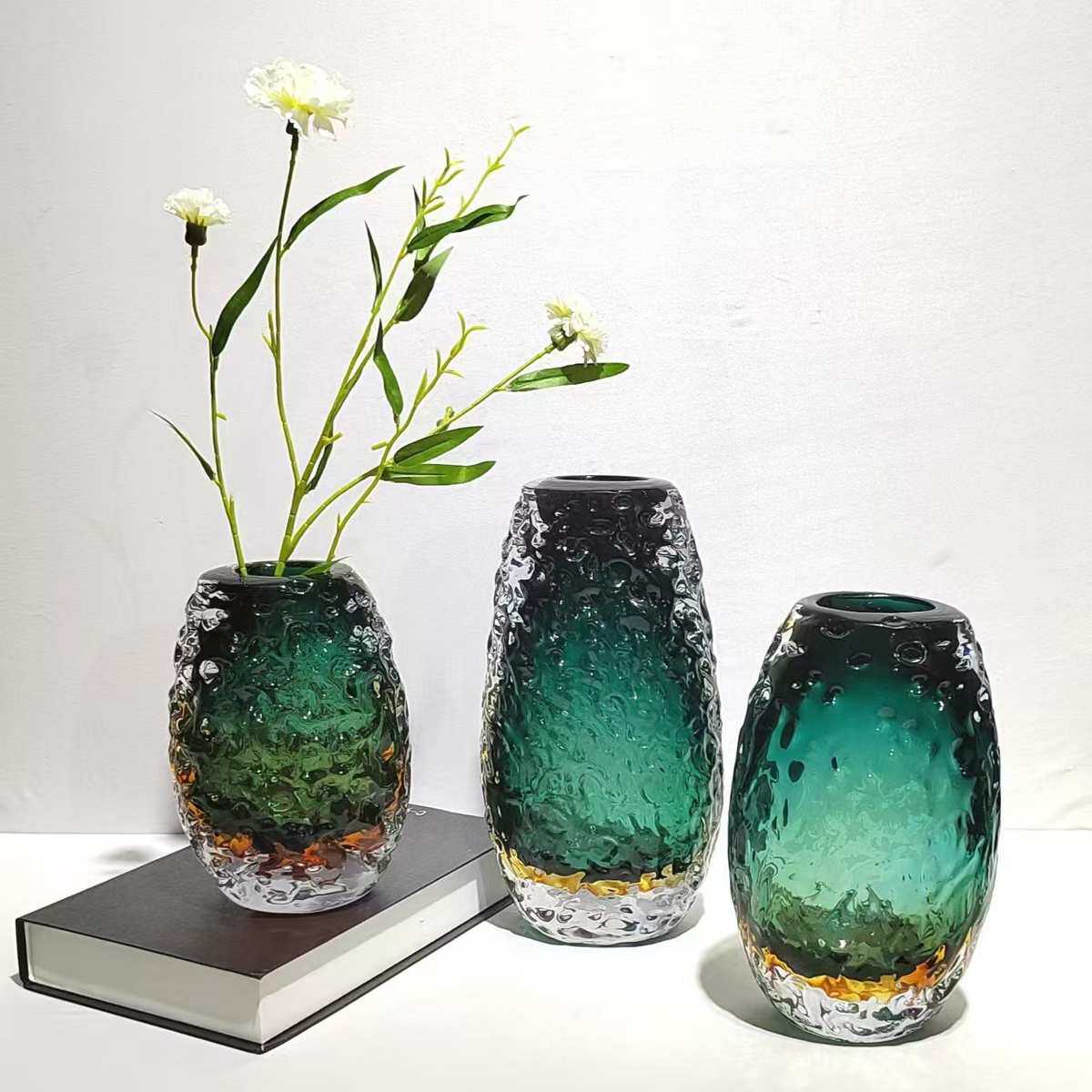 现代轻奢高档琉璃冰川文理插花花瓶家居桌面装饰摆件,家居饰品,装饰摆件,淘宝优惠券,粉丝福利购,淘宝优惠卷