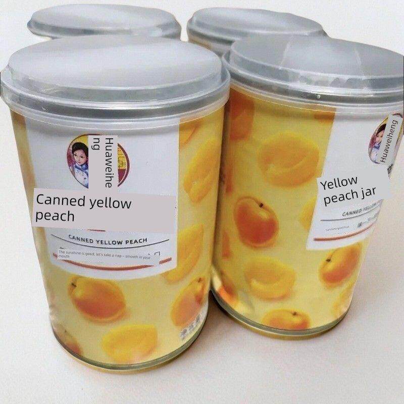 华为恒糖水黄桃罐头425g*6罐即食新鲜水果黄桃罐头零食和甜点