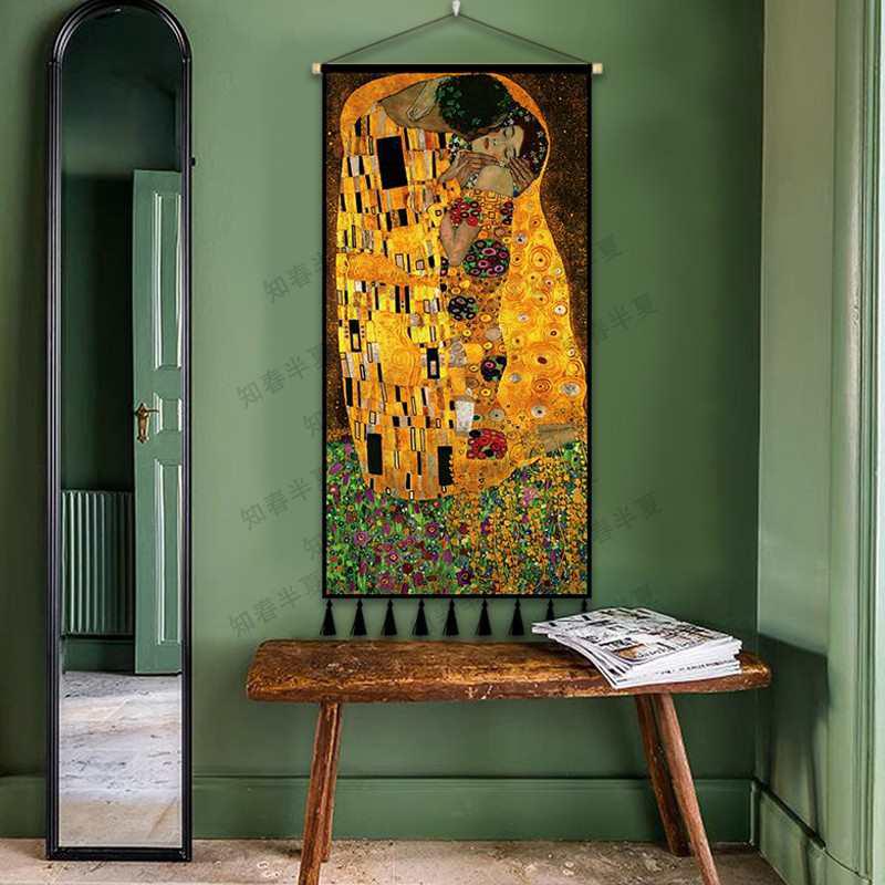 现代抽象艺术挂毯装饰画大尺寸布艺挂画客厅卧室玄关走廊背景墙布图片