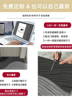 简现代进门可裁剪地垫耐脏耐蹭入户门脚垫DM-1706大门约门地口毯