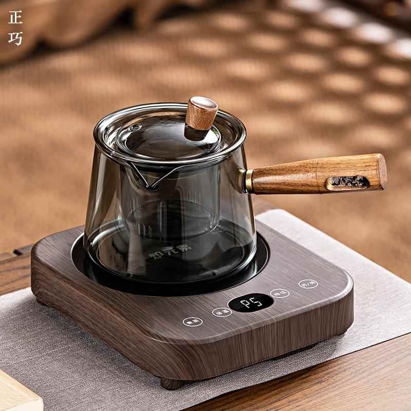 玻璃侧把壶加厚耐高温家用电陶炉套装煮茶壶过滤木把泡茶器茶具