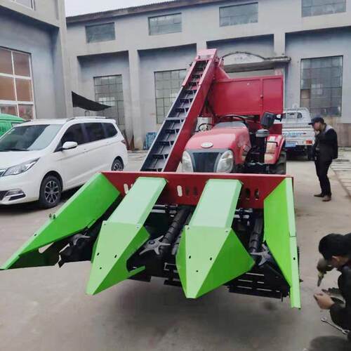 玉米收割机小型两行秸秆还田机新家用小四轮三行收苞米机背负式