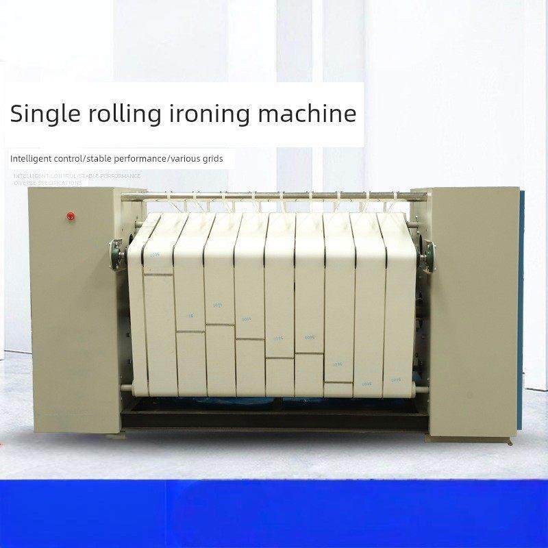大型工业单卷双卷全自动蒸汽电加热压平机酒店亚麻床单被套熨烫机