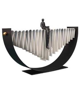 北欧简约金属创意艺术软装饰品家居样板间人物造型轻奢电视柜摆件