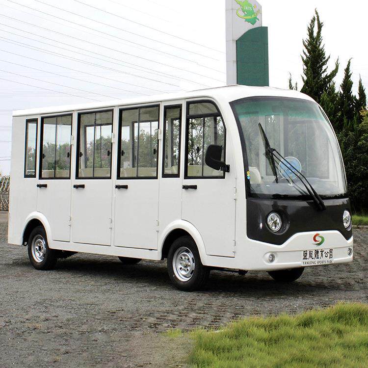 封闭型电动观光车物业楼盘看房车11座旅游景区酒店四轮电动观光车