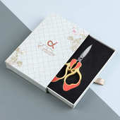 双面桃心复古剪不锈钢家用窗花剪学生手工办公小剪刀十字绣绣花剪