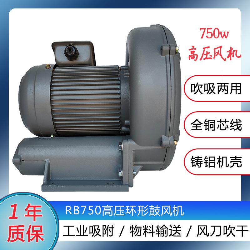 RB750蜗壳高压鼓风机工业颗粒输送负压真空气泵吸附移位风机