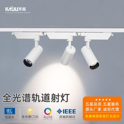 led轨道射灯商用服装店全光谱98高显洗墙家用小山丘导轨射灯