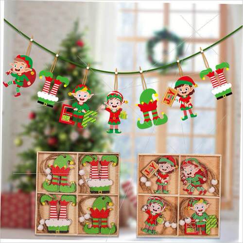 Christmas decorations elf figure Christmas tree pendant圣诞