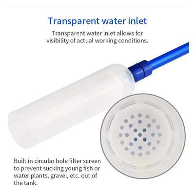 Aquarium Siphon Fish Tank Syphon Vacuum Cleaner Pump Semi-au