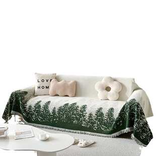 雪尼尔一片式四季通用沙发巾沙发套子防尘罩可机洗防猫抓沙发盖巾