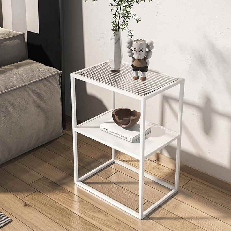 简约头柜极简客410厅床超卧室厨床房置物架多层架铁艺头柜浴室窄