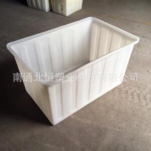 供应400L塑料滚塑方箱纺织染整推布车水产养殖方桶pe方箱