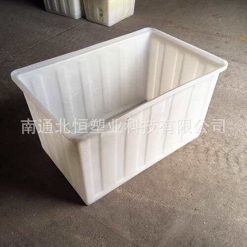 供应400L塑料滚塑方箱纺织染整推布车水产养殖方桶pe方箱