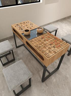 多能棋桌用棋牌社专象棋桌功0123园围棋桌两用幼儿棋盘桌五子棋桌