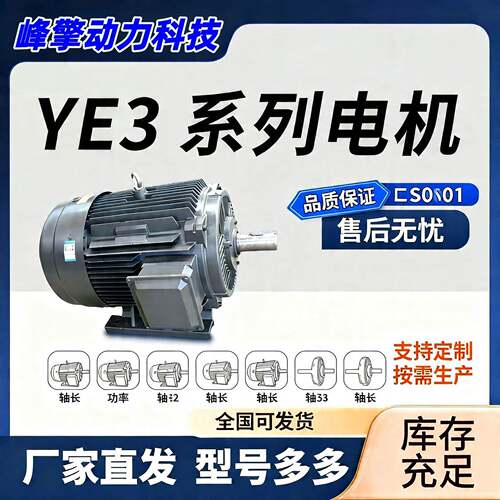 效率YE3系列三相异步电动机7.5KW-2极机械设备电动机