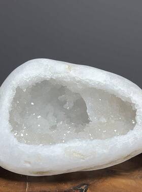 天然磁白晶水晶晶洞石水簇水晶聚宝盆LPG原石原矿消磁消碗水晶摆