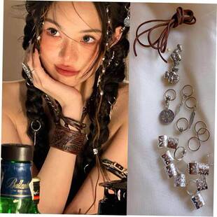 frican Hair Rings Beads Cuffs Tubes Hair Braids Accessories