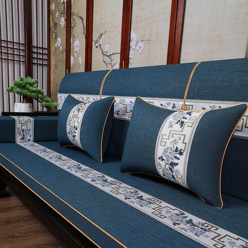 红木沙发坐垫全套高密度海绵乳胶中式实木沙发垫带靠背防滑定制