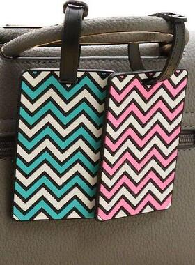 Geometric Luggage Tags PVC Baggage Name Tag Suitcase