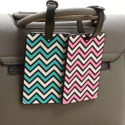 Geometric Luggage Tags PVC Baggage Name Tag Suitcase