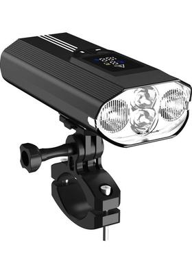 跨境新款1600lm自行车灯6000Mah行车前灯LE自D骑行灯自行车灯配件